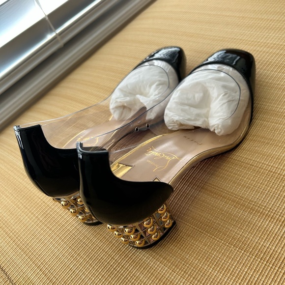 Authentic Christian Loubotin Gallica 55 Patent and PVC dress shoes - Picture 2 of 9